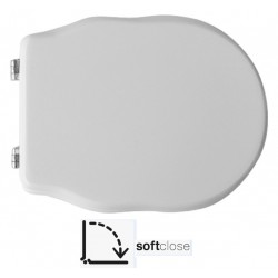 Coprivaso a chiusura ammortizzata -soft close- per vaso  a terra e sospeso Royal Serie Althea Bianco