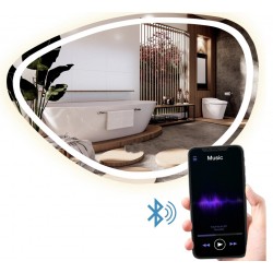 Specchio irregolare con Altoparlante Bluetooth Retroilluminato led 20W art. spe2025