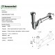 Sifone ispezionabile scarico a esse in ABS da 1"1/4 di bonomini 0370OT25K7