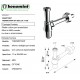 Sifone ispezionabile scarico a bottiglia in ABS da 1" di bonomini 0560OT25K7 modello Thermotrap