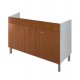 Mobile cucina sottolavello teak 120x50 cm a 2 ante per lavelli in acciaio inox da appoggio