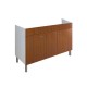 Mobile sottolavello Teak 20x50 + lavello inox 2 vasche con gocciolatoio a sinistra