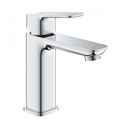 Rubinetto miscelatore monocomando cromato prolungato per lavabo con piletta click clack serie cubeo Grohe
