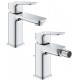 Miscelatori Lavabo + Bidet serie Cubeo di Grohe con Pilette click clack 1 1/4"