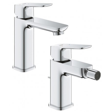 Miscelatori Lavabo Prolungato + Bidet serie Cubeo di Grohe con Pilette click clack 1 1/4"