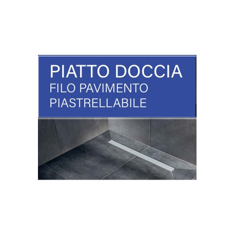 Piatto doccia 70x90 altezza 4 cm. rettangolare in ceramica bianco + Piletta Sifonata marca ceramica dolomite modello squash