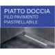 Piatto doccia Misura 120x120 cm. piastrellabile board