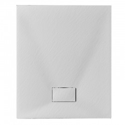 Piatto Doccia 70 x 100 cm tagliabile in Acrilico Sanitario di Colore Bianco Altezza 2,6 cm effetto ardesia