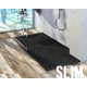 Piatto Doccia 70 x 170 cm tagliabile in Acrilico Sanitario di Colore Nero Altezza 2,6 cm effetto ardesia