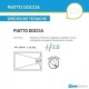 Piatto Doccia 70 x 170 cm tagliabile in Acrilico Sanitario di Colore Nero Altezza 2,6 cm effetto ardesia