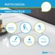 Piatto Doccia 70 x 170 cm tagliabile in Acrilico Sanitario di Colore Nero Altezza 2,6 cm effetto ardesia