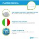 Piatto Doccia 70 x 170 cm tagliabile in Acrilico Sanitario di Colore Nero Altezza 2,6 cm effetto ardesia