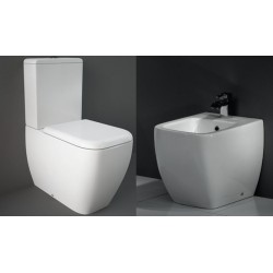 Vaso con Cassetta Monoblocco e Bidet Orient Rak