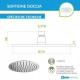 kit set doccia braccio, soffione e doccino con flessibile + presa acqua modello round tondo cromato