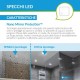Specchio Bagno Tondo Filo Lucido con disegno sabbiato Stelle Retroilluminato led 20W art.spe47