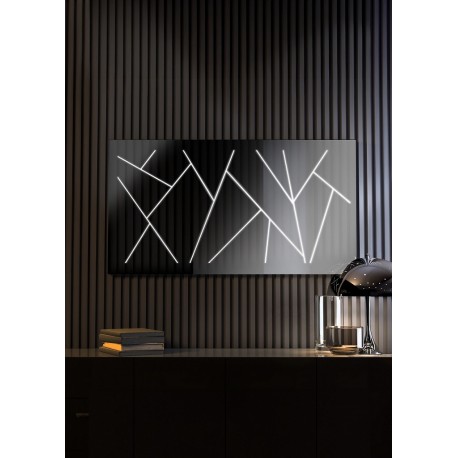 Specchio Su Misura Filo Lucido Retroilluminante led 20W con disegno sabbiato mod. Spe315