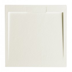 Piatto Doccia 100x100 cm in Pietra Sintetica altezza da 2,4 a 3 cm colore  beige (RAL 9001 - bianco crema)