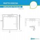 Piatto Doccia 100x100 cm in Pietra Sintetica altezza da 2,4 a 3 cm colore  beige (RAL 9001 - bianco crema)