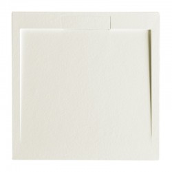 Piatto Doccia 90x90 cm in Pietra Sintetica altezza da 2,4 a 3 cm colore  beige (RAL 9001 - bianco crema)