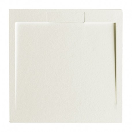 Piatto Doccia 90x90 cm in Pietra Sintetica altezza da 2,4 a 3 cm colore  beige (RAL 9001 - bianco crema)