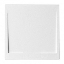 Piatto Doccia 90x90 cm in Pietra Sintetica altezza da 2,4 a 3 cm colore bianco (RAL 9003 - bianco segnale)