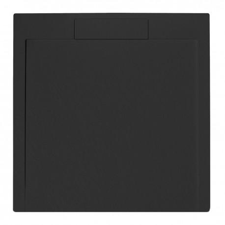 Piatto Doccia 100x100 cm in Pietra Sintetica altezza da 2,4 a 3 cm colore grafite (RAL 7016 - grigio antracite)
