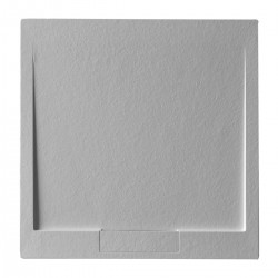 Piatto Doccia 100x100 cm in Pietra Sintetica altezza da 2,4 a 3 cm colore grigio (RAL 7035 - grigio luce)