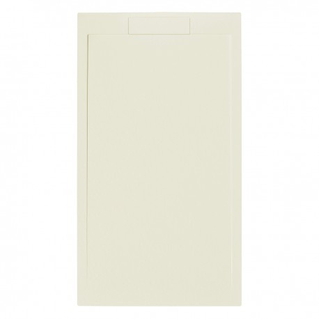 Piatto Doccia 80x140 cm in Pietra Sintetica altezza da 2,4 a 3 cm colore beige (RAL 9001 - bianco crema)