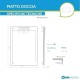 Piatto Doccia 80x140 cm in Pietra Sintetica altezza da 2,4 a 3 cm colore beige (RAL 9001 - bianco crema)