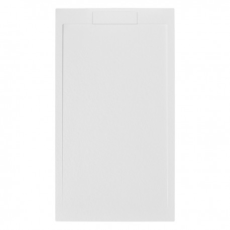 Piatto Doccia 80x140 cm in Pietra Sintetica altezza da 2,4 a 3 cm colore bianco (RAL 9003 - bianco segnale)