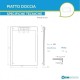 Piatto Doccia 80x140 cm in Pietra Sintetica altezza da 2,4 a 3 cm colore grafite (RAL 7016 - grigio antracite)