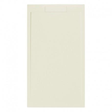 Piatto Doccia 100x120 cm in Pietra Sintetica altezza da 2,4 a 3 cm colore beige (RAL 9001 - bianco crema)