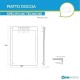 Piatto Doccia 100x120 cm in Pietra Sintetica altezza da 2,4 a 3 cm colore bianco (RAL 9003 - bianco segnale)