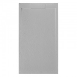 Piatto Doccia 80x100 cm in Pietra Sintetica altezza da 2,4 a 3 cm colore grigio (RAL 7035 - grigio luce)