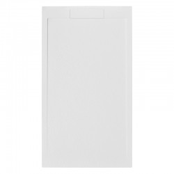 Piatto Doccia 80x100 cm in Pietra Sintetica altezza da 2,4 a 3 cm colore bianco (RAL 9003 - bianco segnale)