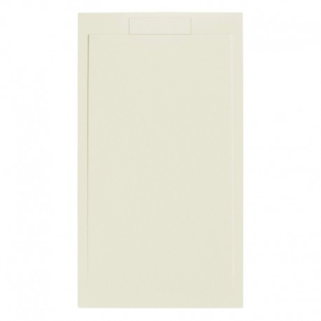 Piatto Doccia 90x140 cm in Pietra Sintetica altezza da 2,4 a 3 cm colore beige (RAL 9001 - bianco crema)