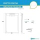 Piatto Doccia 90x200 cm in Pietra Sintetica altezza da 2,4 a 3 cm colore beige (RAL 9001 - bianco crema)