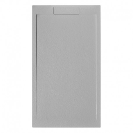 Piatto Doccia 90x180 cm in Pietra Sintetica altezza da 2,4 a 3 cm colore grigio (RAL 7035 - grigio luce)