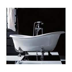 Vasca da Bagno Centro Stanza Epoca Treesse con piedini  in metallo colore cromo
