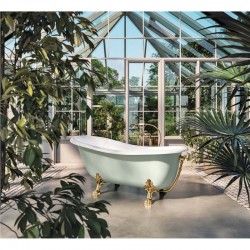 Vasca da Bagno Centro Stanza Epoca Treesse con piedini  in metallo colore oro