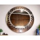Specchio Bagno Tondo Su Misura con disegno sabbiato Retroilluminante led 20W e pulsante touch integrato art. New Orleans