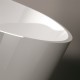 Vasca da bagno freestanding Alma Treesse bianco lucido in solid surface
