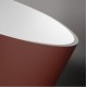 Vasca da bagno freestanding Alma Treesse ruby red in solid surface