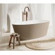 Vasca da bagno freestanding Alma Treesse milk coffee in solid surface