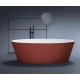 Vasca da bagno freestanding Alma Treesse ruby red in solid surface