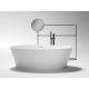 Vasca da bagno freestanding Alma Treesse bianco opaco in solid surface