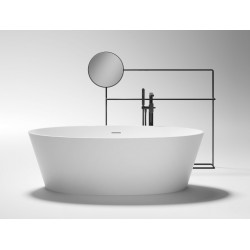 Vasca da bagno freestanding Alma Treesse bianco opaco in solid surface
