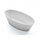 Vasca da bagno freestanding Alma Treesse bianco opaco in solid surface