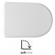 Sedile wc per Hidra vaso Onda a chiusura soft-close in Legno Poliestere Colato 