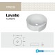 Lavabo da appoggio 43 larghezza x 45 profondità in ceramica bianca modello flumen 45